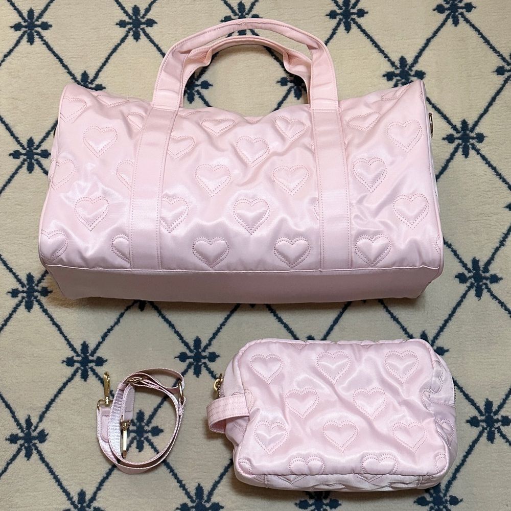 Stoney Clover Lane x Target Quilted Hearts Duffle & Cosmetic Bag Set